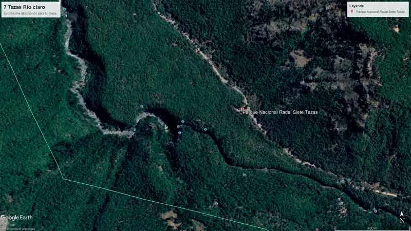 Curso del río Claro en el Parque Nacional Radal Siete Tazas, inspiración del proyecto